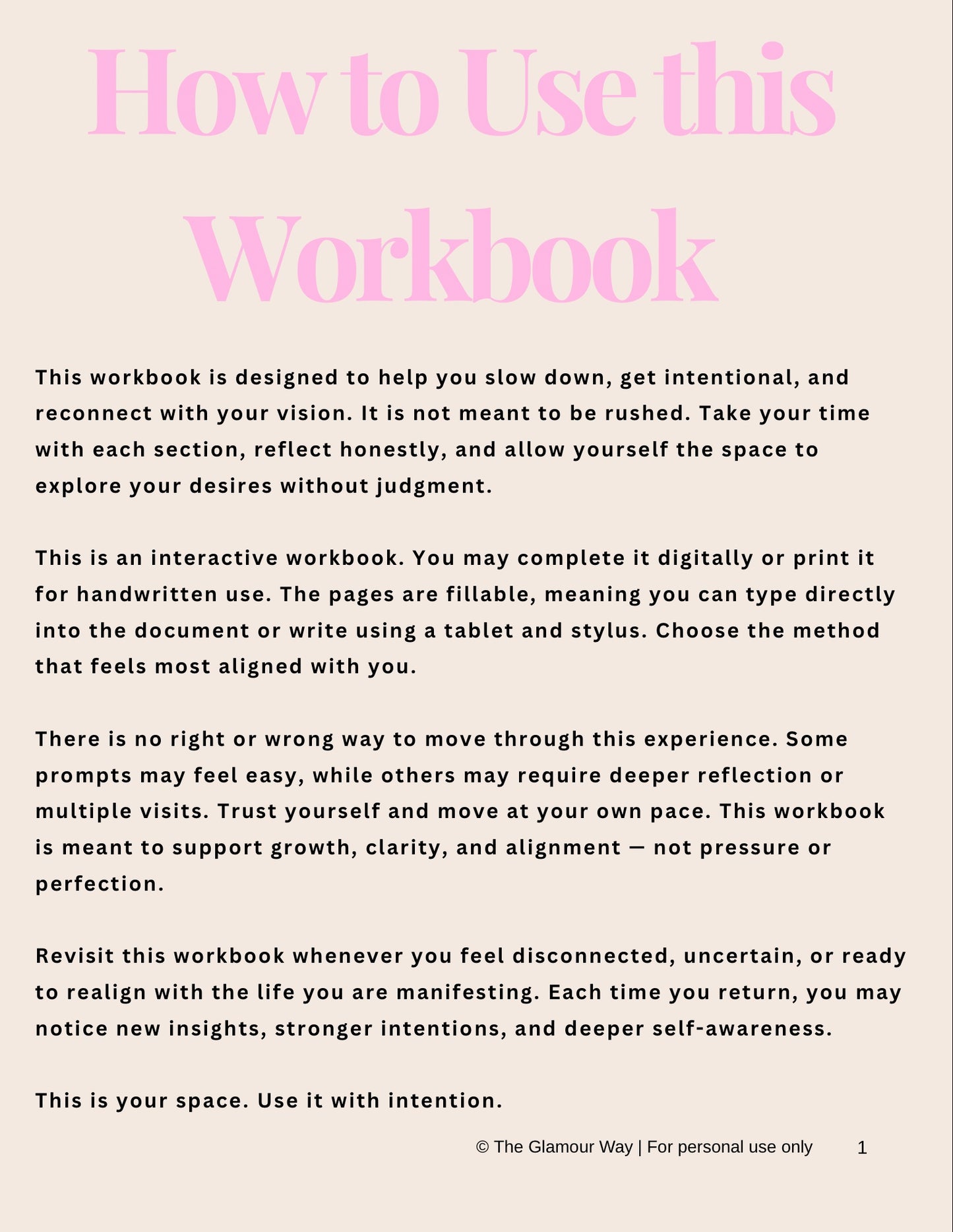 Girl, Manifest That Shit - Guided Manifestation Workbook